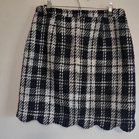 NWT Cato Black and White Checkered Mini Skirt 12 - Picture 4 of 9